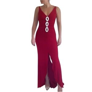 Jovani Halter Red Gown